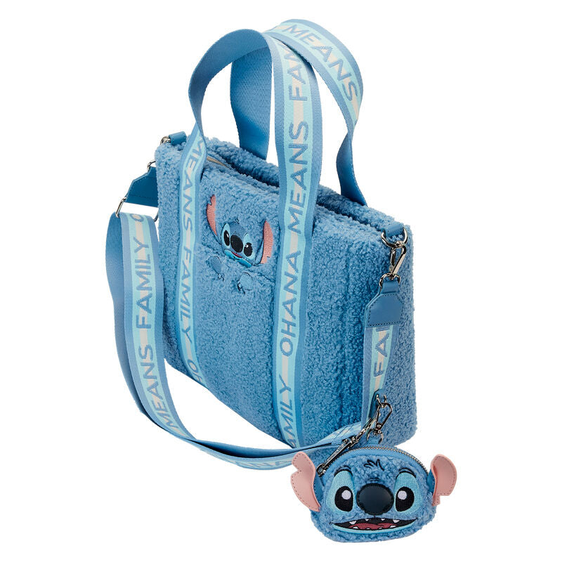 Loungefly Disney Stitch Plush Tote Bag & Coin Purse