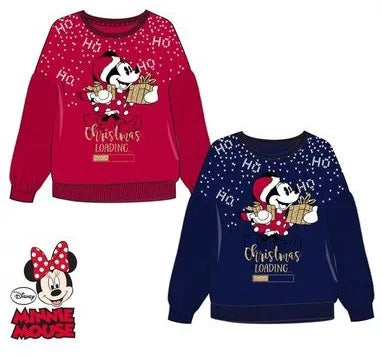 Disney Minnie Mouse Christmas Child Pullover Jumper  3-8 year