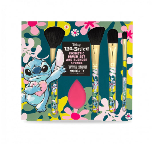 Mad Beauty Disney Lilo & Stitch Cosmetic Make UP Brush Set