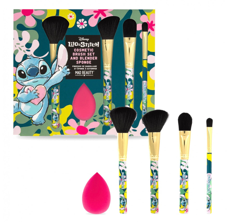 Mad Beauty Disney Lilo & Stitch Cosmetic Make UP Brush Set