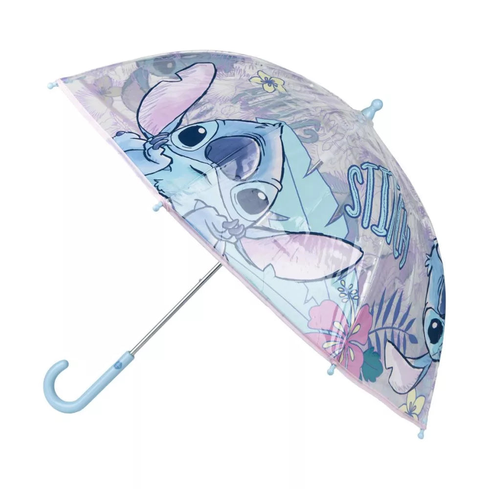 Disney Lilo and Stitch Hibiscus Kids Transparent Umbrella Ø71 cm