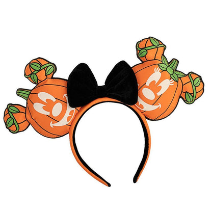 Loungefly Disney Mickey Mouse & Minnie Mouse Pumpkin Headband Ears