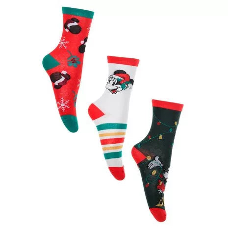 Disney Minnie Mouse Christmas Woman Socks