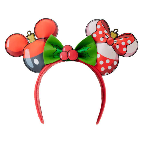 Loungefly Disney Mickey Mouse & Minnie Mouse Christmas Ears headband